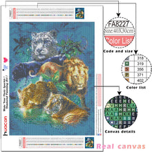 Load image into Gallery viewer, HUACAN Full Square Diamond Painting Wolf Diamond Embroidery Wolves Animals Diamond Mosaic Sale Pictures With Rhinestones