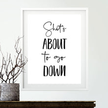 Cargar imagen en el visor de la galería, Cartel de baño divertido, impresiones en lienzo y póster Let that Shit Go Quote, arte de baño para pintura Zen, cuadro de pared, decoración de baño