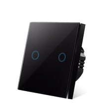 Carica l&#39;immagine nel visualizzatore della Galleria, Interruttore tattile Interruttori a sensore Luce a parete Led 1 via 110v 220v 220 V Pulsante lampada on off Controller Pannello in vetro temperato impermeabile