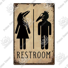 Laden Sie das Bild in den Galerie-Viewer, Putuo Decor Restroom Blechschild Vintage Badezimmer Plaque Metall Wandkunst Poster für WC Dekoration Zubehör Eisen Gemälde