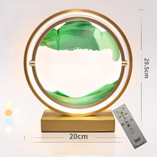 Laden Sie das Bild in den Galerie-Viewer, LED Kunstdekompression Treibsandmalerei Sanduhrdekoration 360-Grad-Drehung einzigartige dekorative Sandmalerei