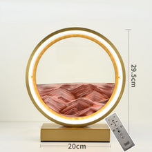Laden Sie das Bild in den Galerie-Viewer, LED Kunstdekompression Treibsandmalerei Sanduhrdekoration 360-Grad-Drehung einzigartige dekorative Sandmalerei