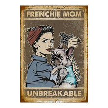 Carica l&#39;immagine nel visualizzatore della Galleria, Targhe in metallo in metallo Bulldog francese Sapone da bagno Bagno Soggiorno Amante dei cani Decorazione della parete della casa Art Poster Decor 8 X 12 pollici