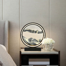 Laden Sie das Bild in den Galerie-Viewer, LED Kunstdekompression Treibsandmalerei Sanduhrdekoration 360-Grad-Drehung einzigartige dekorative Sandmalerei