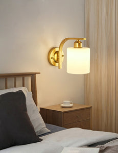 Lampada da parete decorativa a LED in ferro da lettura notturna accanto alla lampada per la casa, scale, applique da parete vintage, sfera in vetro, oro nero, E27