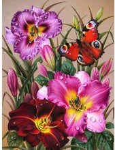 Carica l&#39;immagine nel visualizzatore della Galleria, Pittura diamante rosa fiori pittura di cristallo 5D fai da te completo rotondo paesaggio mosaico ricamo decorazioni per la casa arte della parete