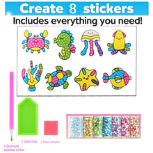 Laden Sie das Bild in den Galerie-Viewer, Kinder Big Gem Diamond Painting Kit Erstellen Sie 12 Aufkleber DIY Kunsthandwerk Mädchen Jungen Magisches 5D Diamond Painting by Numbers Spielzeug Geschenk