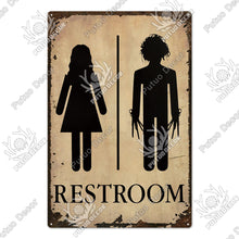 Laden Sie das Bild in den Galerie-Viewer, Putuo Decor Restroom Blechschild Vintage Badezimmer Plaque Metall Wandkunst Poster für WC Dekoration Zubehör Eisen Gemälde