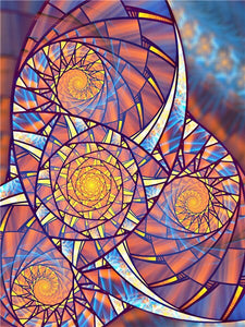 Huacan 5d Diy Diamond Painting Mandala Abstract Mosaic Flower Fantasy Embroidery Diamond Art Wall Decor
