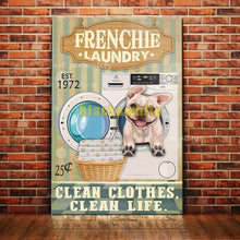Carica l&#39;immagine nel visualizzatore della Galleria, Targhe in metallo in metallo Bulldog francese Sapone da bagno Bagno Soggiorno Amante dei cani Decorazione della parete della casa Art Poster Decor 8 X 12 pollici