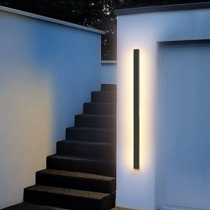 Lámpara de pared exterior impermeable LED Lámpara de pared larga IP65 Luz de aluminio Jardín Villa porche Sconce Light 110V 220V Sconce Luminaire