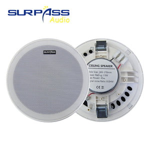 Surpass Audio Surround-Sound-Lautsprechersystem 6-Zoll-Deckenlautsprecher 8-Ohm-Dachlautsprecher für Heimhintergrundmusik Audio Cinem