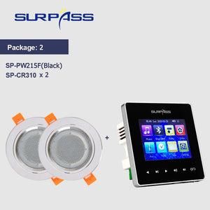 Mini-Wandverstärker-Panel Bluetooth-kompatibles Fm-HiFi-Heimkino-Stereo-Sound-Audio mit Deckenlautsprecher PA-System Badezimmer