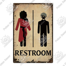 Laden Sie das Bild in den Galerie-Viewer, Putuo Decor Restroom Blechschild Vintage Badezimmer Plaque Metall Wandkunst Poster für WC Dekoration Zubehör Eisen Gemälde