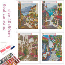 Carica l&#39;immagine nel visualizzatore della Galleria, Huacan 5D Paesaggio Pittura Diamante Strada Pieno Quadrato Rotondo Trapano Ricamo Mosaico Decorazioni per la casa