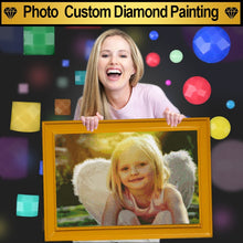 Carica l&#39;immagine nel visualizzatore della Galleria, Foto personalizzata diamante pittura punto croce pieno quadrato strass 5D diamante fai da te mosaico diamante ricamo regalo