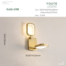 Load image into Gallery viewer, JMZM Nordic Wall Lamp Indoor Copper LED Bedside Light Decorative Stair Lamp For Bedroom Living Room Loft Balcony Aisle New Light