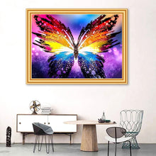 Cargar imagen en el visor de la galería, Pintura de diamante redondo completo Animal Tigre mariposa 5D DIY paisaje diamante bordado punto de cruz Kit hecho a mano regalo decoración del hogar
