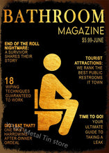 Laden Sie das Bild in den Galerie-Viewer, Frauen Männer Toilette Metallschild Toilette Blechschild Wanddekoration für Man Cave Hotel Pub Bar Eisenmalerei Fress Wifi Metallposter