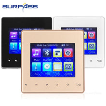 Charger l&#39;image dans la galerie, Mini panneau amplificateur mural compatible Bluetooth Fm HiFi Home cinéma son stéréo avec haut-parleur de plafond système de sonorisation salle de bain