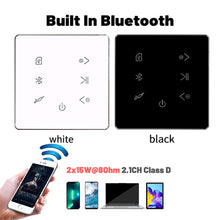 Cargar imagen en el visor de la galería, Amplificador compatible con Bluetooth en la pared, USB, tarjeta SD, Panel de música, sistema de Audio de fondo inteligente para el hogar, estéreo, Hotel, restaurante, Inn