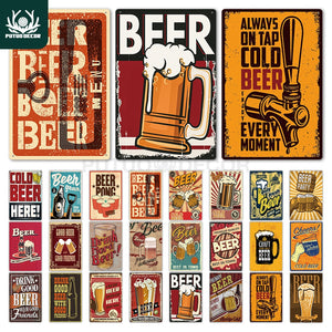 Putuo decoración cerveza Retro estaño cartel divertido placa Metal Vintage pared arte placa Bar Pub Club hombre cueva pintura decorativa de hierro