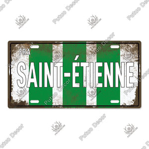 Putuo Decor French City Metal Sign Licenses Plate Plaque Metal Vintage Tin Sign Decor Bar Pub Man Cave Club Decoration