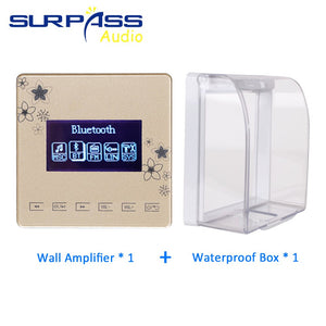 Amplificatore Bluetooth Smart Home Audio Mini in amplificatore da parete Supporto tipo 86 FM Bluetooth USB TF MP3 SURPASS