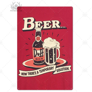 Putuo Decor Beer Retro Tin Sign Funny Poster Plaque Metal Vintage Wall Art Plate Bar Pub Club Man Cave Decorative Iron Painting