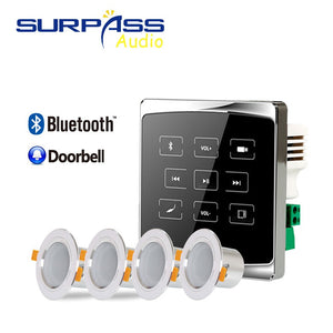 Hintergrundmusik in Wandverstärkern SD / AUX / USB-Musikplayer Bluetooth-Verstärker Musik-Controller-Panel mit Deckenlautsprecher-Set