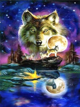 Load image into Gallery viewer, HUACAN Full Square Diamond Painting Wolf Diamond Embroidery Wolves Animals Diamond Mosaic Sale Pictures With Rhinestones