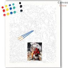 Laden Sie das Bild in den Galerie-Viewer, Rahmenlose Heimdekoration Wandkunst DIY Digitales Ölgemälde nach Zahlen Abstrakte Zeichnung 40X50cm Figurenmalerei Acryl Leinwand