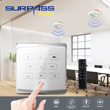 Cargar imagen en el visor de la galería, Música de fondo en amplificadores de pared SD/AUX/USB reproductor de música amplificador Bluetooth Panel controlador de música con juego de altavoces de techo