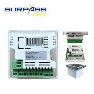 Smart Home Audio Mini amplificatore Bluetooth senza fili a 2/4 canali Touch Screen da 4 pollici Radio FM Funzione scheda TF AUX nell'amplificatore da parete