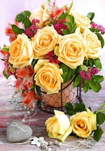 Cargar imagen en el visor de la galería, DIY 5D diamante pintura florero diamante mosaico flor arte DIY Rhinestone bordado punto de cruz Kit decoración del hogar