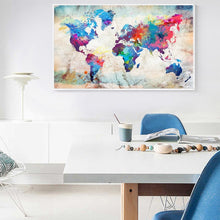 Carica l&#39;immagine nel visualizzatore della Galleria, HUACAN Pittura diamante quadrato pieno Mappa del mondo 5D Diamante fai da te Ricamo Vendita Paesaggio Mosaico Immagine di strass Decorazioni per la casa