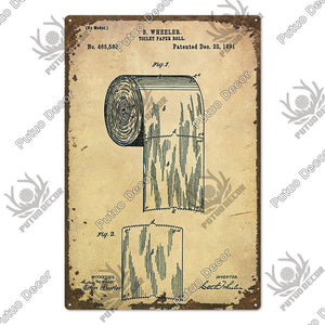 Cartel de hojalata para baño de decoración Putuo, placa de baño Vintage, carteles de arte de pared de Metal para accesorios de decoración de baño, pinturas de hierro