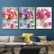 Cargar imagen en el visor de la galería, DIY 5D diamante pintura florero diamante mosaico flor arte DIY Rhinestone bordado punto de cruz Kit decoración del hogar