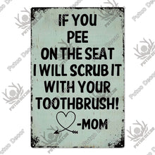 Laden Sie das Bild in den Galerie-Viewer, Putuo Decor Restroom Blechschild Vintage Badezimmer Plaque Metall Wandkunst Poster für WC Dekoration Zubehör Eisen Gemälde