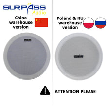 Carica l&#39;immagine nel visualizzatore della Galleria, Sistema di altoparlanti Surpass Audio Surround Sound Altoparlanti da soffitto da 6 pollici Altoparlanti da tetto da 8 Ohm per musica di sottofondo domestica Audio Cinem