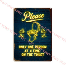 Laden Sie das Bild in den Galerie-Viewer, Frauen Männer Toilette Metallschild Toilette Blechschild Wanddekoration für Man Cave Hotel Pub Bar Eisenmalerei Fress Wifi Metallposter