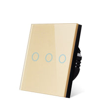 Carica l&#39;immagine nel visualizzatore della Galleria, Interruttore tattile Interruttori a sensore Luce a parete Led 1 via 110v 220v 220 V Pulsante lampada on off Controller Pannello in vetro temperato impermeabile