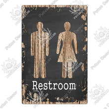 Laden Sie das Bild in den Galerie-Viewer, Putuo Decor Restroom Blechschild Vintage Badezimmer Plaque Metall Wandkunst Poster für WC Dekoration Zubehör Eisen Gemälde