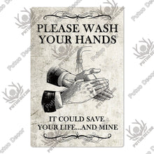 Laden Sie das Bild in den Galerie-Viewer, Putuo Decor Restroom Blechschild Vintage Badezimmer Plaque Metall Wandkunst Poster für WC Dekoration Zubehör Eisen Gemälde