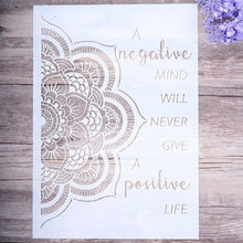 Laden Sie das Bild in den Galerie-Viewer, A3 A2 Größe DIY Craft Mandala Schablonen zum Malen auf Holz, Stoff, Wände Kunst Scrapbooking Stamping Album Prägung Papierkarten