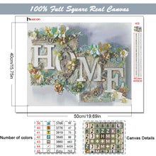 Carica l&#39;immagine nel visualizzatore della Galleria, Huacan Pittura Diamante 5D CASA Dolce Casa Quadrato Pieno/Rotondo Fiore Testo Ricamo Paesaggio Decorazione Murale Arte Diamante