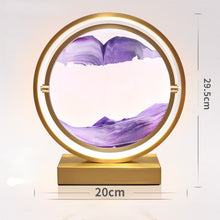 Laden Sie das Bild in den Galerie-Viewer, LED Kunstdekompression Treibsandmalerei Sanduhrdekoration 360-Grad-Drehung einzigartige dekorative Sandmalerei