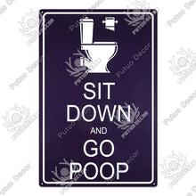 Laden Sie das Bild in den Galerie-Viewer, Putuo Decor Restroom Blechschild Vintage Badezimmer Plaque Metall Wandkunst Poster für WC Dekoration Zubehör Eisen Gemälde
