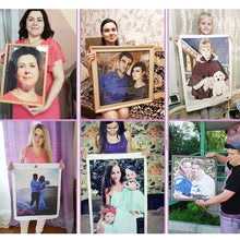 Carica l&#39;immagine nel visualizzatore della Galleria, Foto personalizzata pittura diamante punto croce immagine quadrata piena di strass diamante fai da te mosaico diamante ricamo vendita