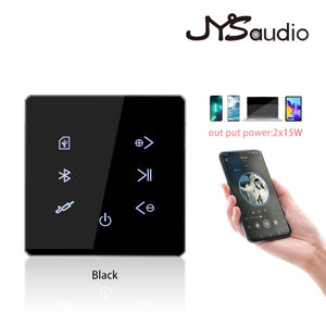 Amplificatore compatibile Bluetooth a parete Scheda SD USB Pannello musicale Casa intelligente Sistema audio di sottofondo Stereo Hotel Ristorante Locanda